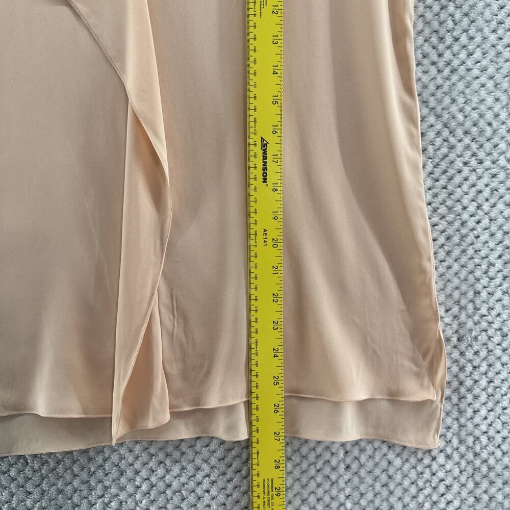 Vince Top Womens S Orange Peach Cap Sleeve V-Neck Ultralight Blouse Preppy - Picture 4 of 10